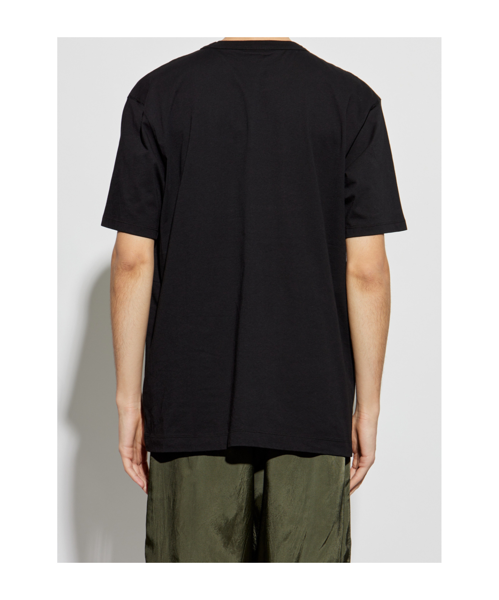 Dries Van Noten Cotton Jersey T-shirt With Print In Black