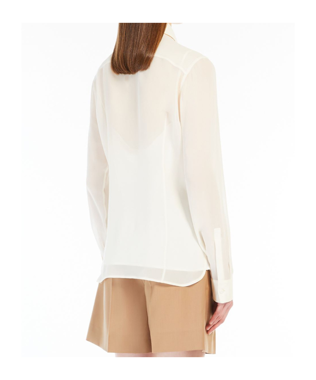 Max Mara Long-sleeved Shirt In White