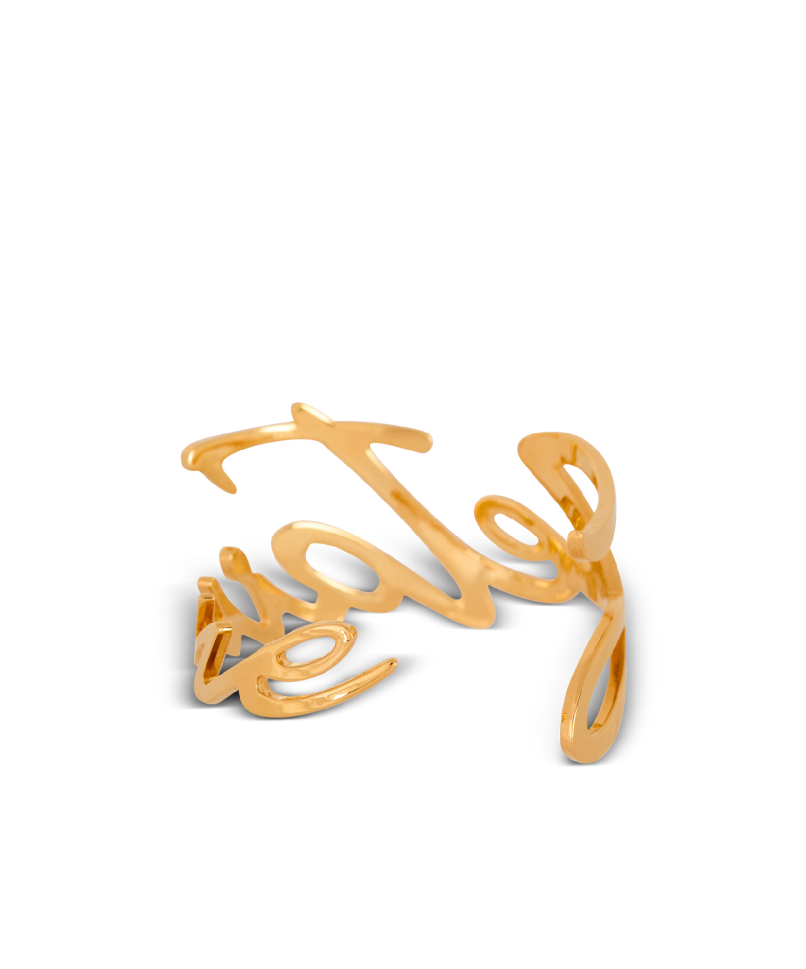 BALMAIN 'JE T'AIME' BRASS BRACELET