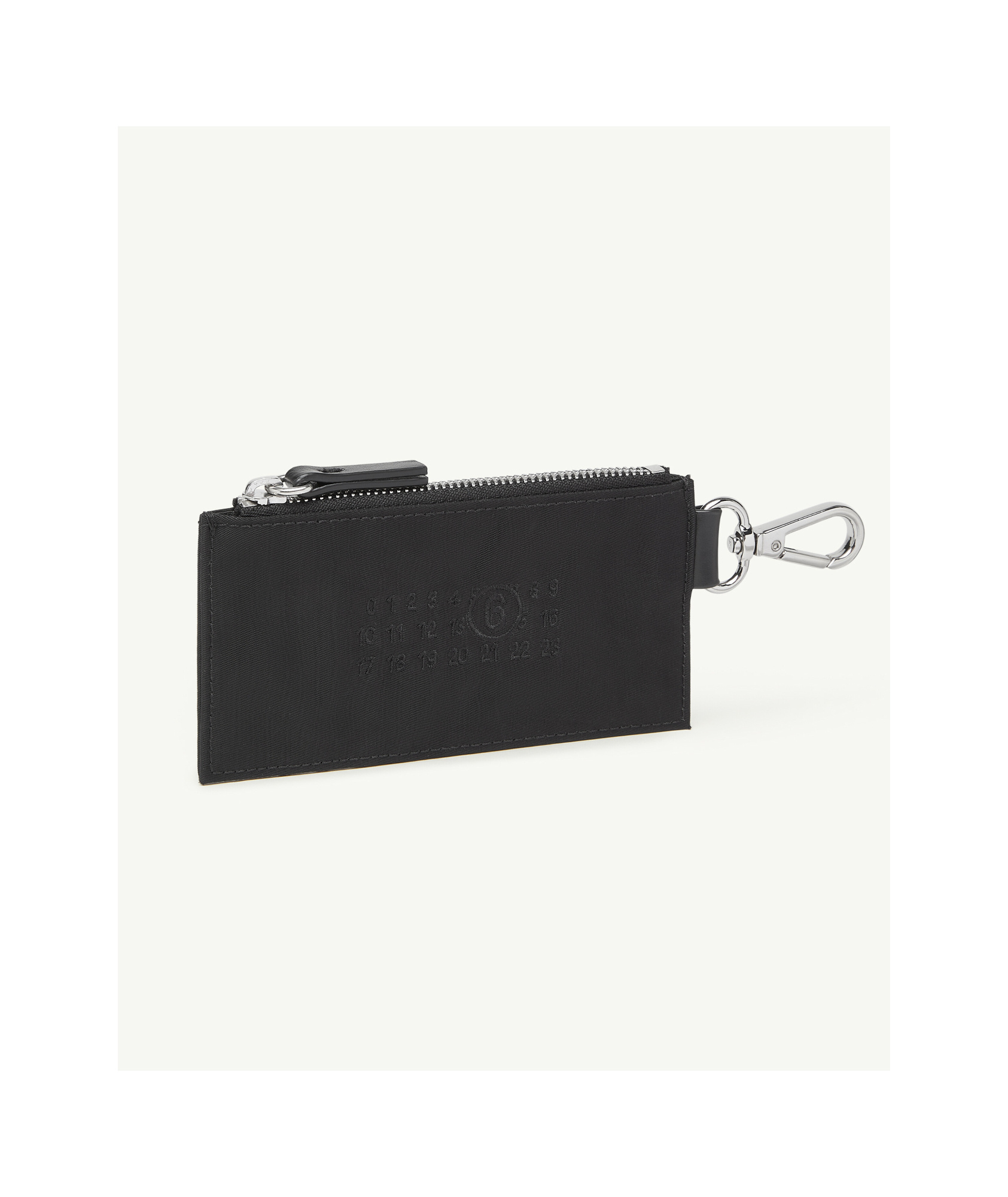 Mm6 Maison Margiela Debossed Logo Cardholder In Black