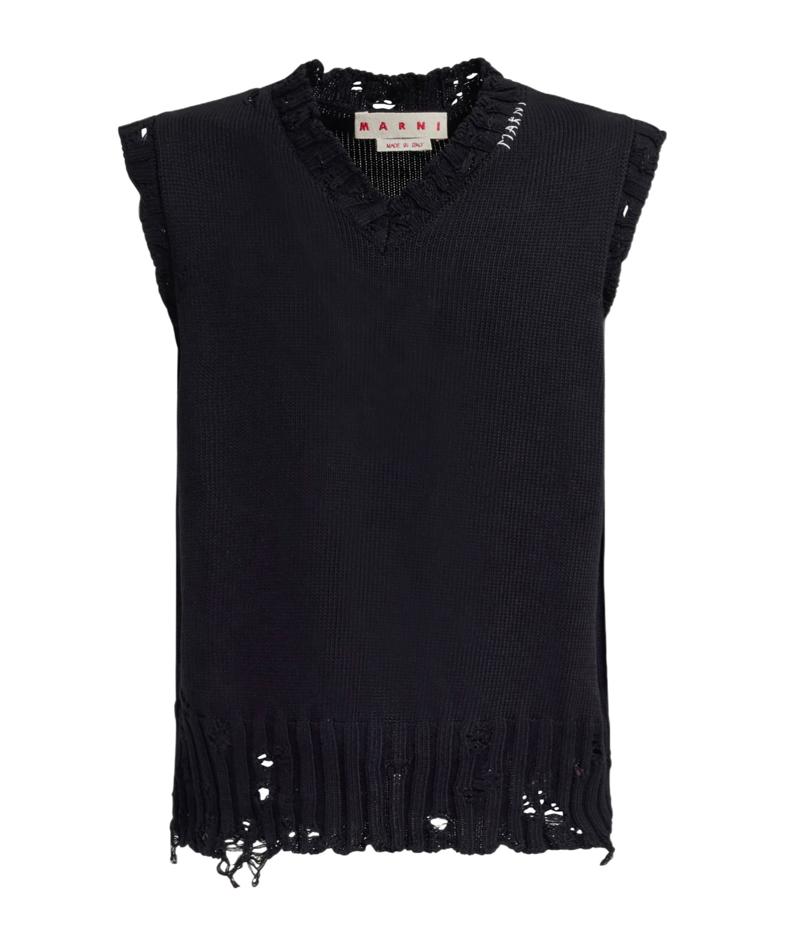 MARNI SLEEVELESS V-NECK JUMPER