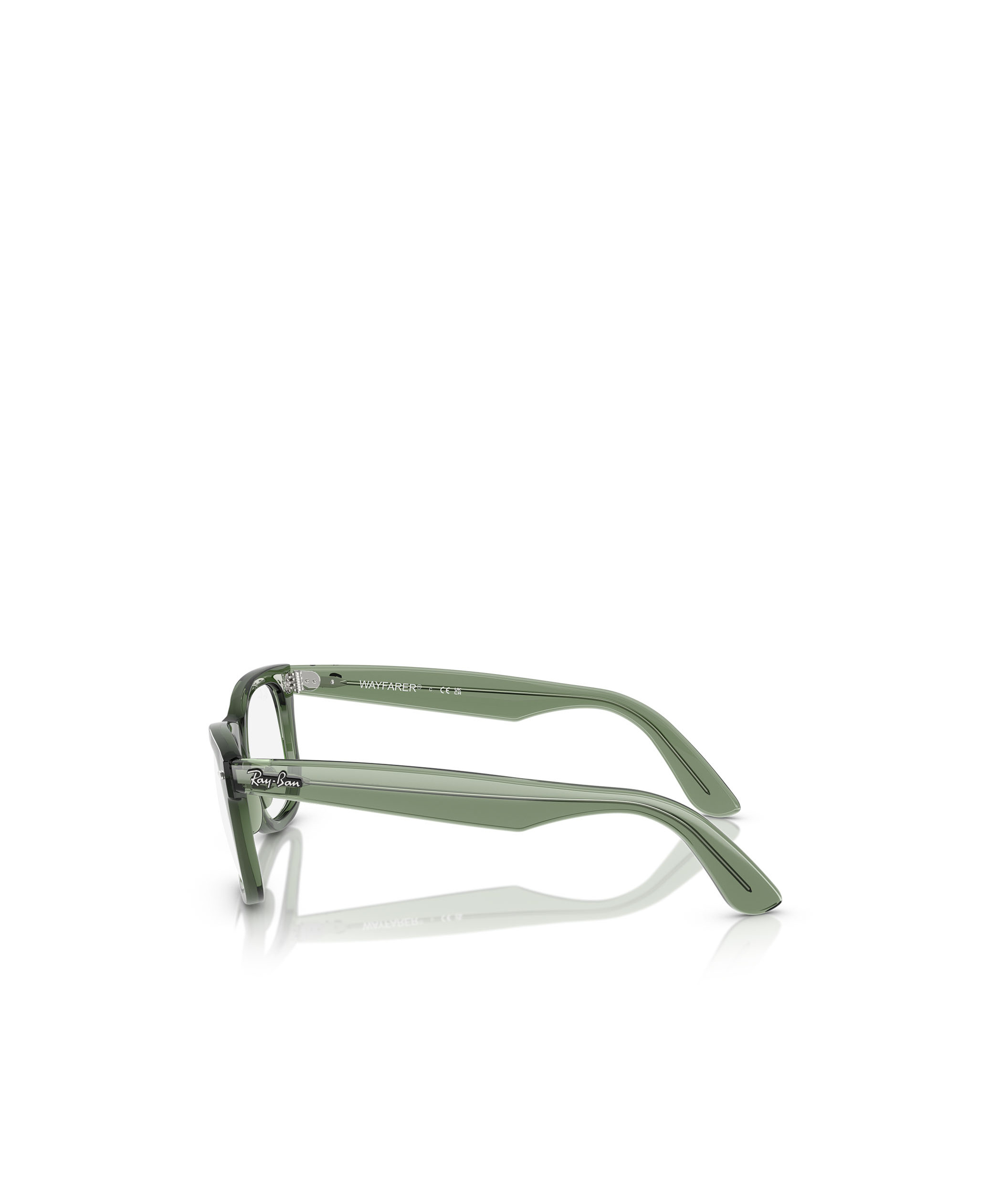 Ray Ban Wayfarer Ease Transparent Green In Green