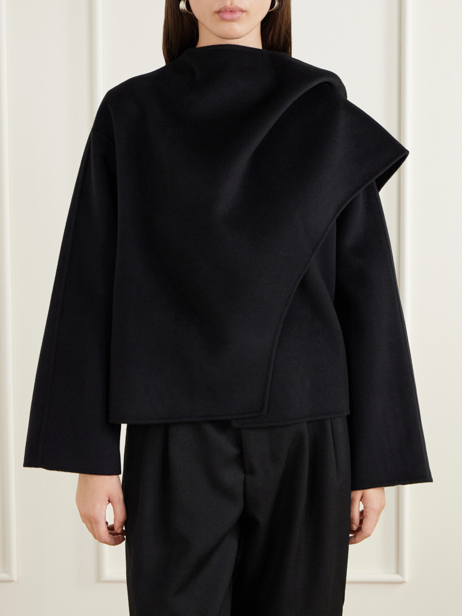Arch4 Cape-effect Jacket In Black