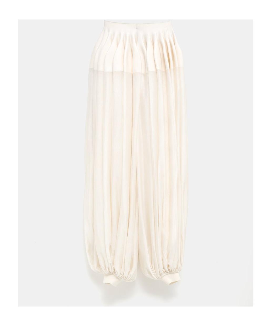 Alaïa Elastic Waist Casual Pants In White