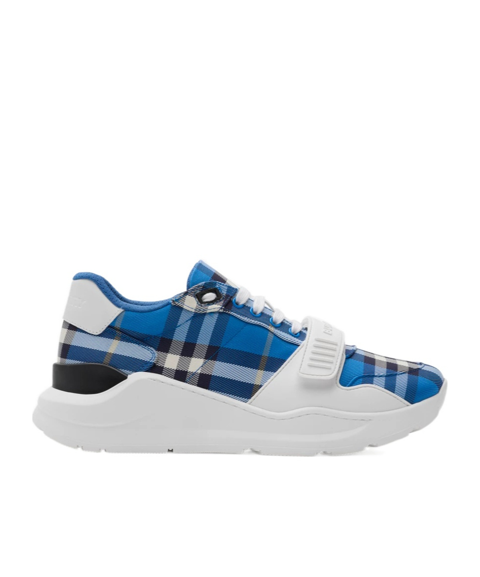 Burberry New Regis Vintage Check Sneakers In Blue