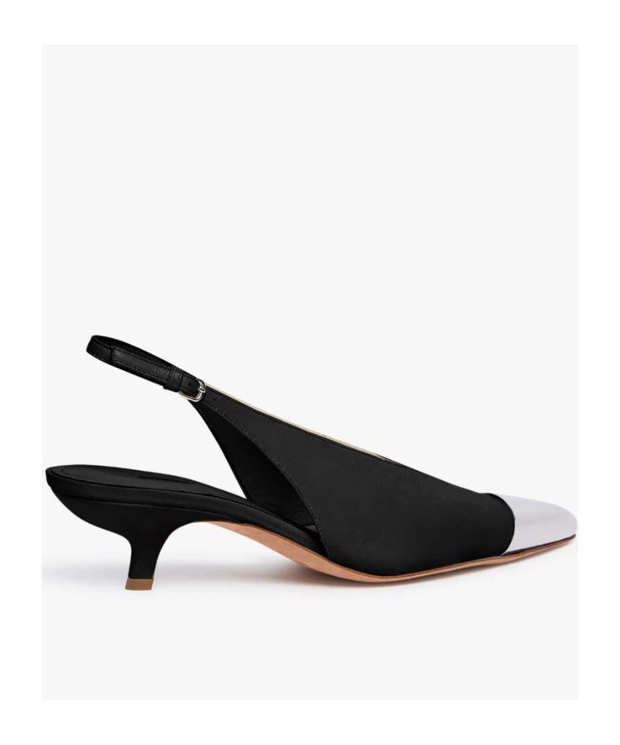 Sportmax Metal Pointed Open-heeled Shoes In Black