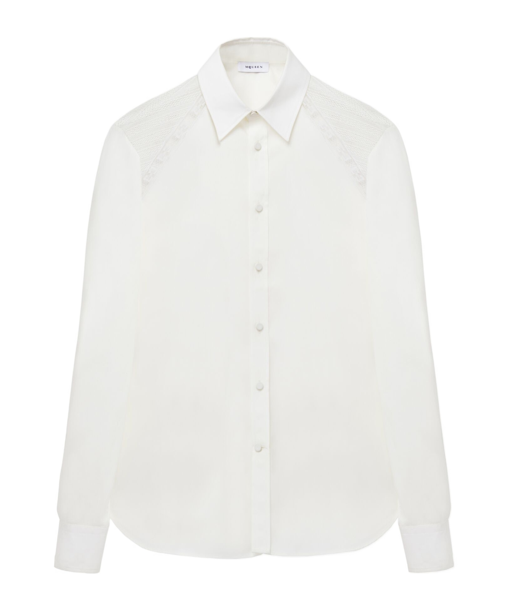 Alexander Mcqueen White Lace Harness Shirt In White