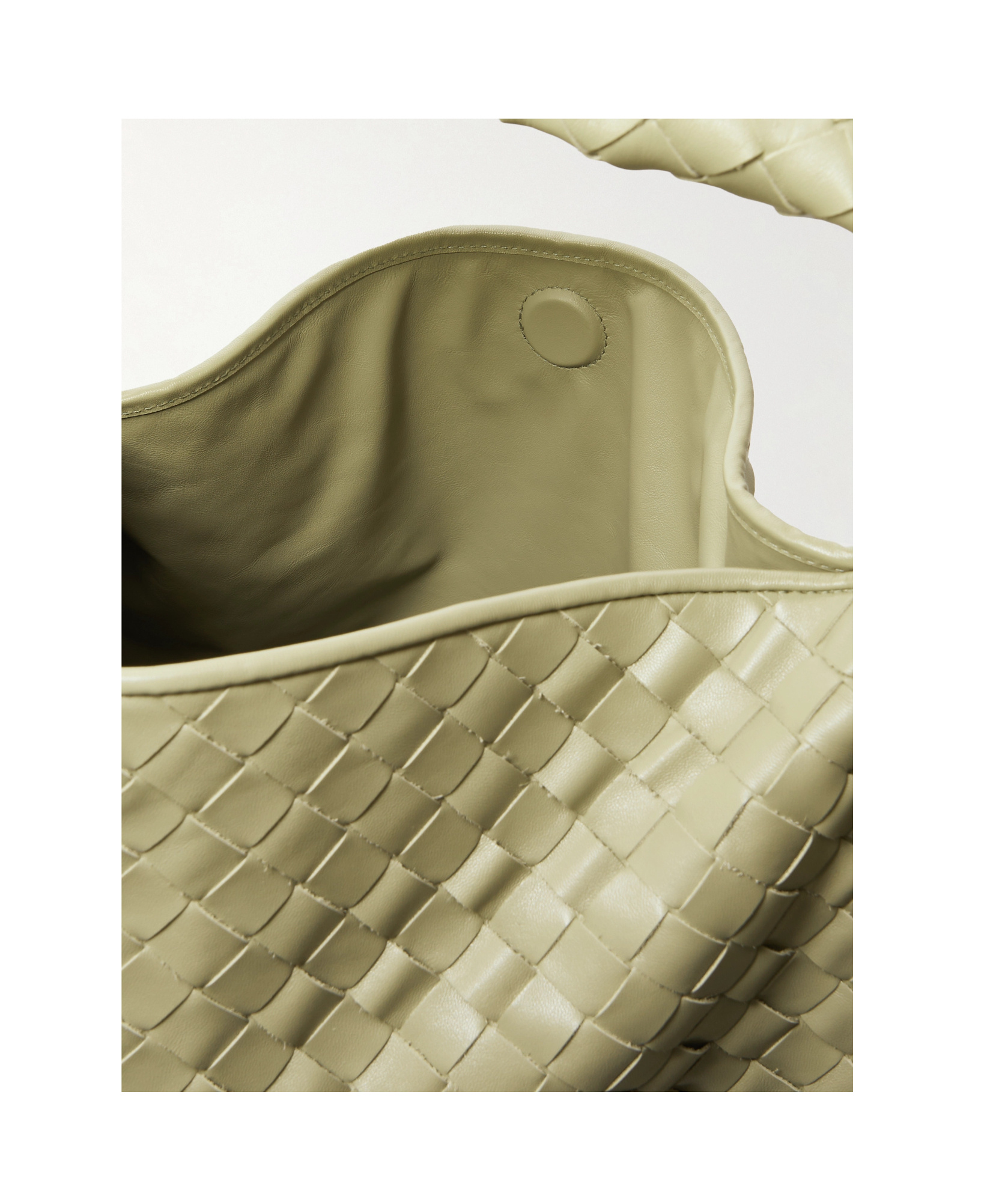 Bottega Veneta Hop Large Intrecciato Leather Tote In Green