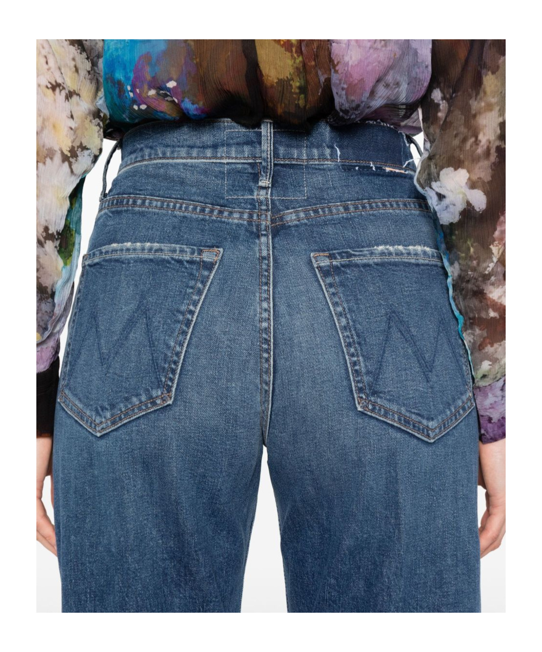 Mother Belt Loop Jeans In Blue