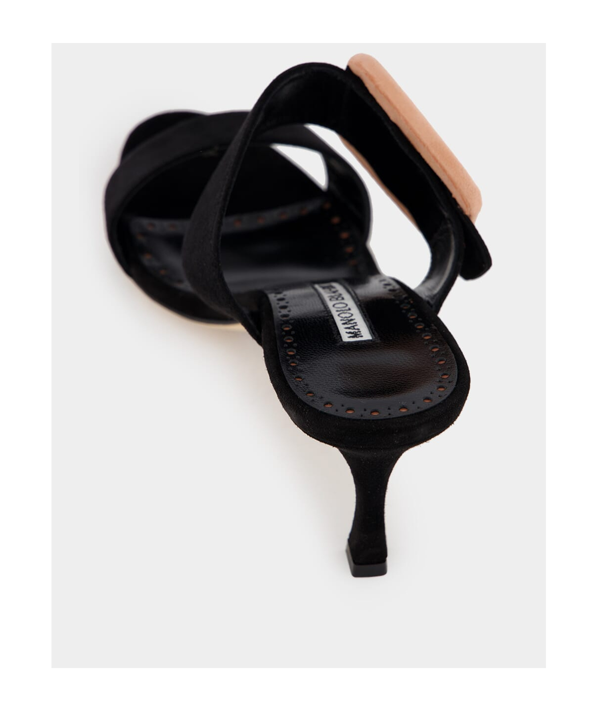 MANOLO BLAHNIK MANOLO BLAHNIK BUCKLE DETAILED OPEN TOE MULES