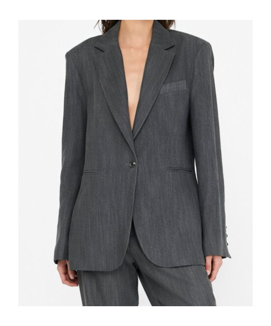 Liu •jo Single-breasted Blazer In Gray