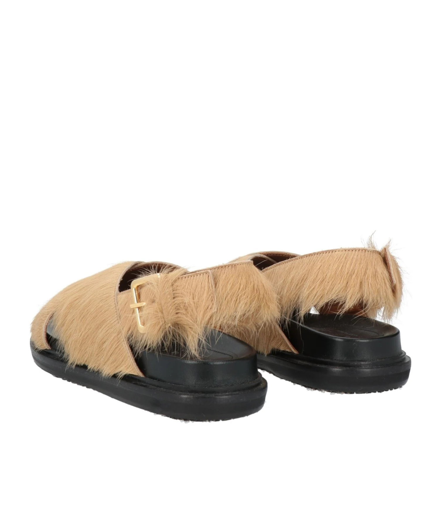Marni Solid Color Sandals In Camel