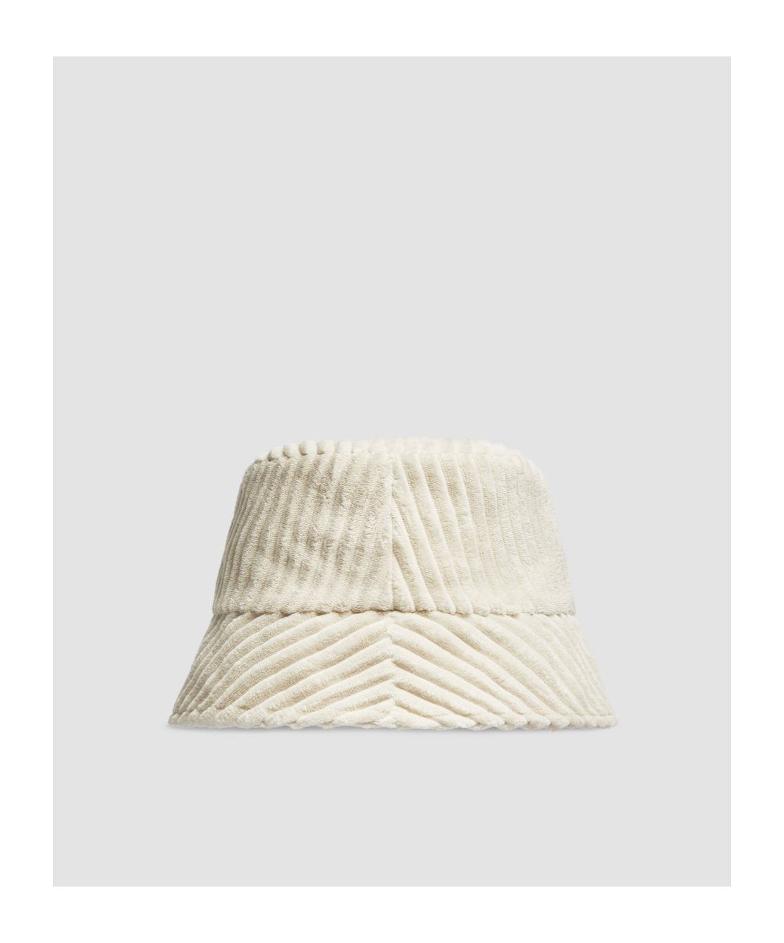 Moncler Logo Corduroy Bucket Hat In White