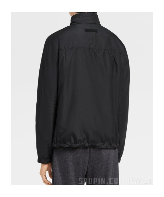 Zegna Logo-print Reversible Jacket In Black