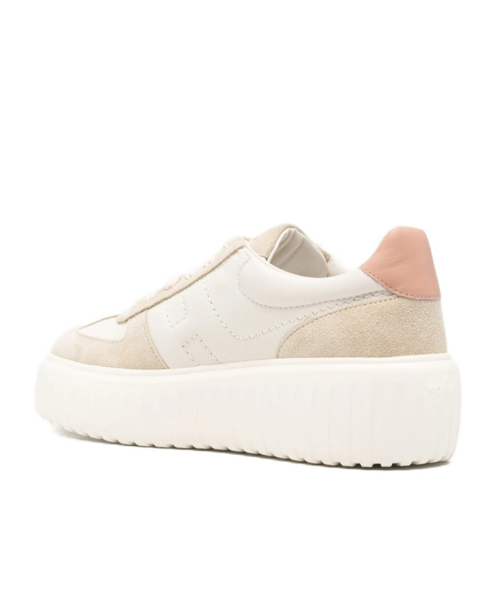 Hogan H-stripe Platform Sneakers In Neutral