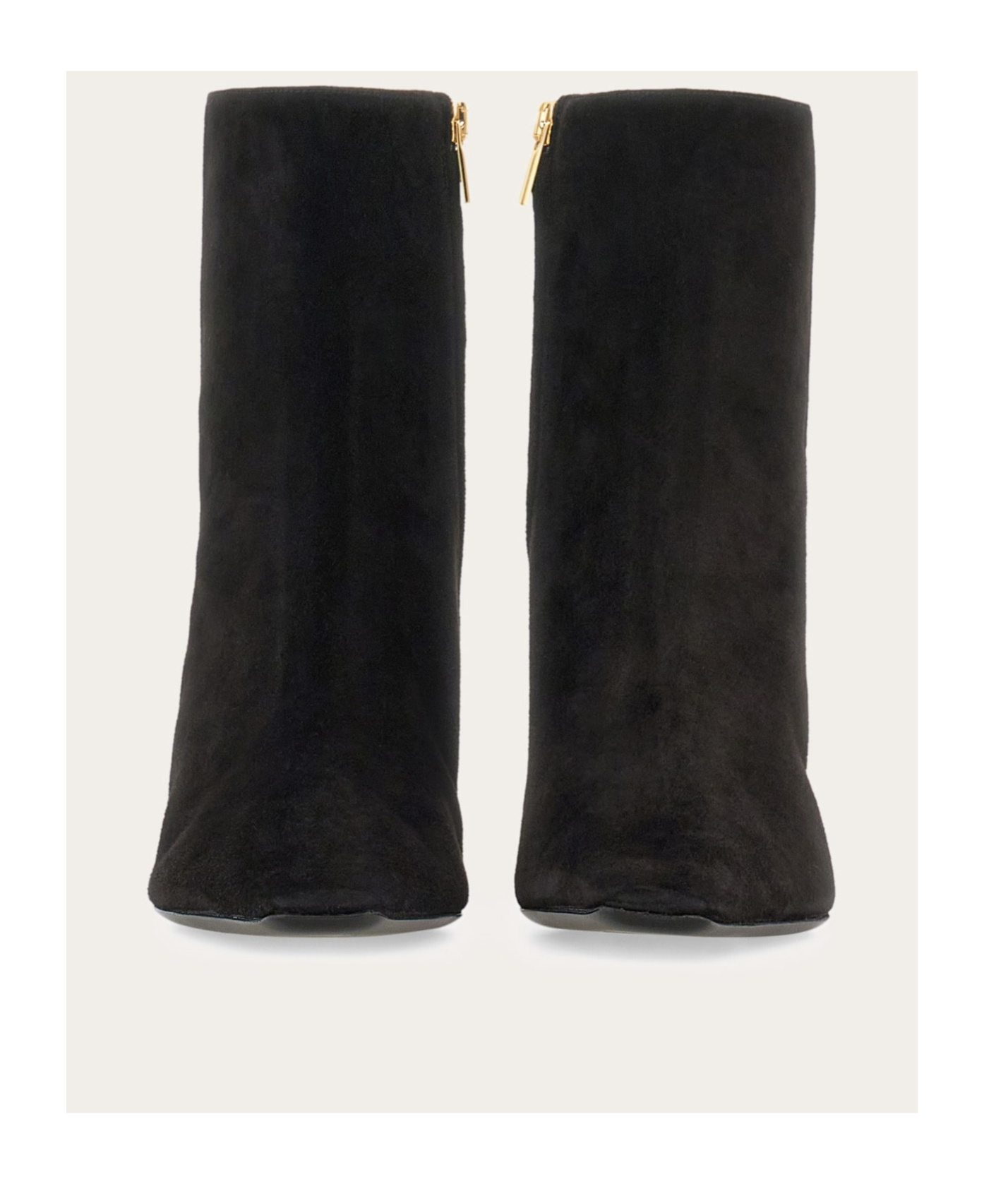 Ferragamo Mirta 40 Suede Ankle Boots In Black
