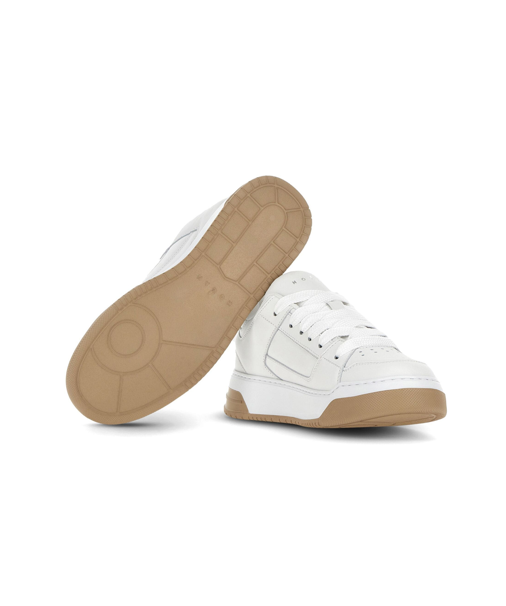 Hogan Men's Leather Sneakers With Logos In White