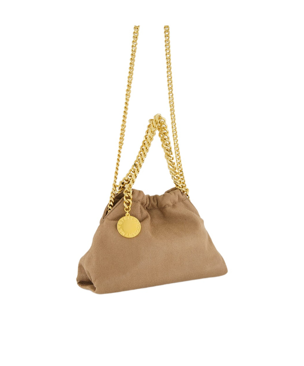 Stella Mccartney Falabella Mini Crossbody Drawstring Bags In Brown
