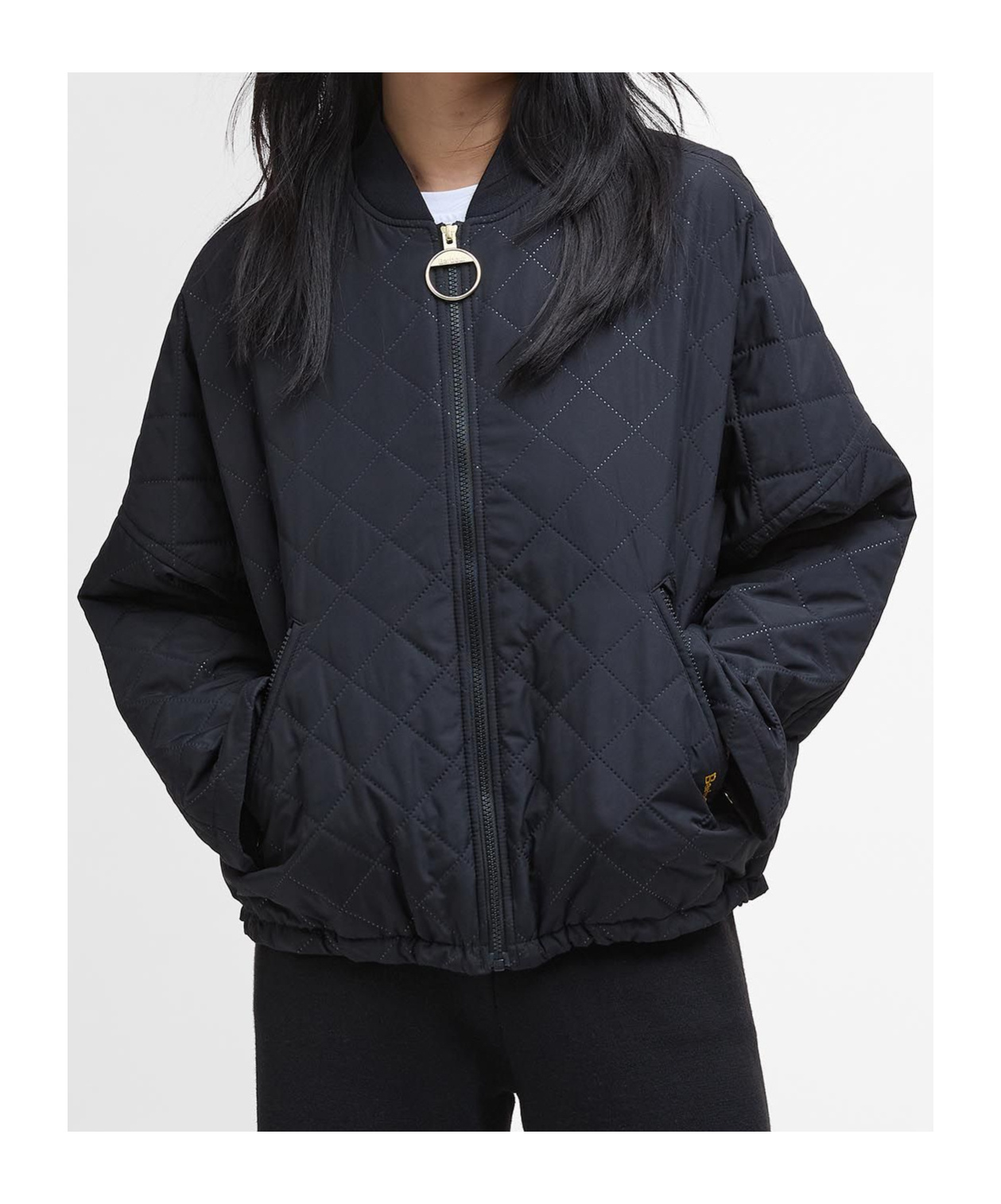 Barbour Emlyn Quilted Pilot Jacket In Black