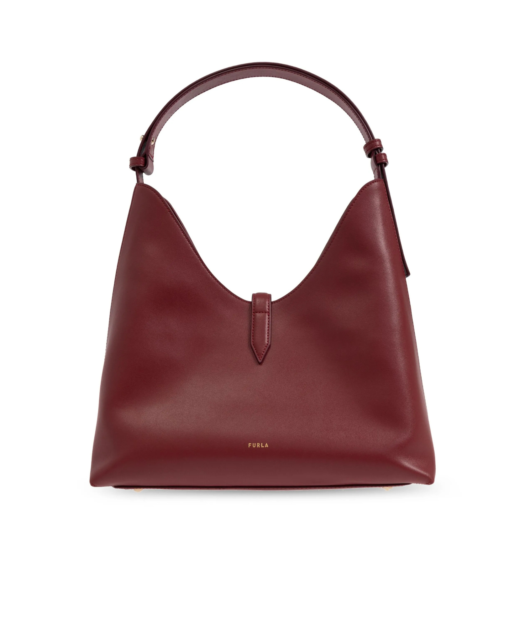 Furla Structured Top Handle Shoulder Bag In Red