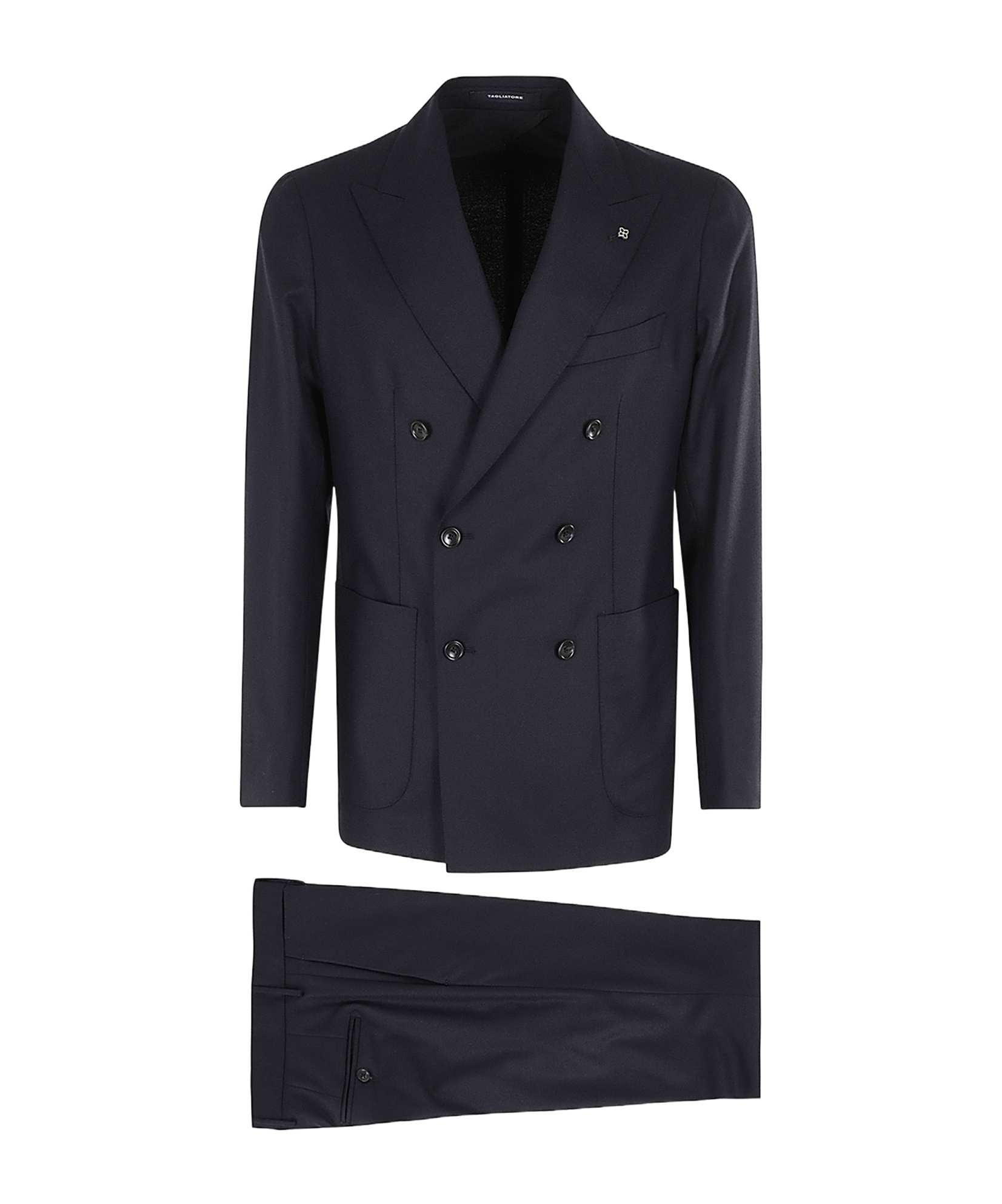 Tagliatore Double-breasted Two-piece Suit In Black