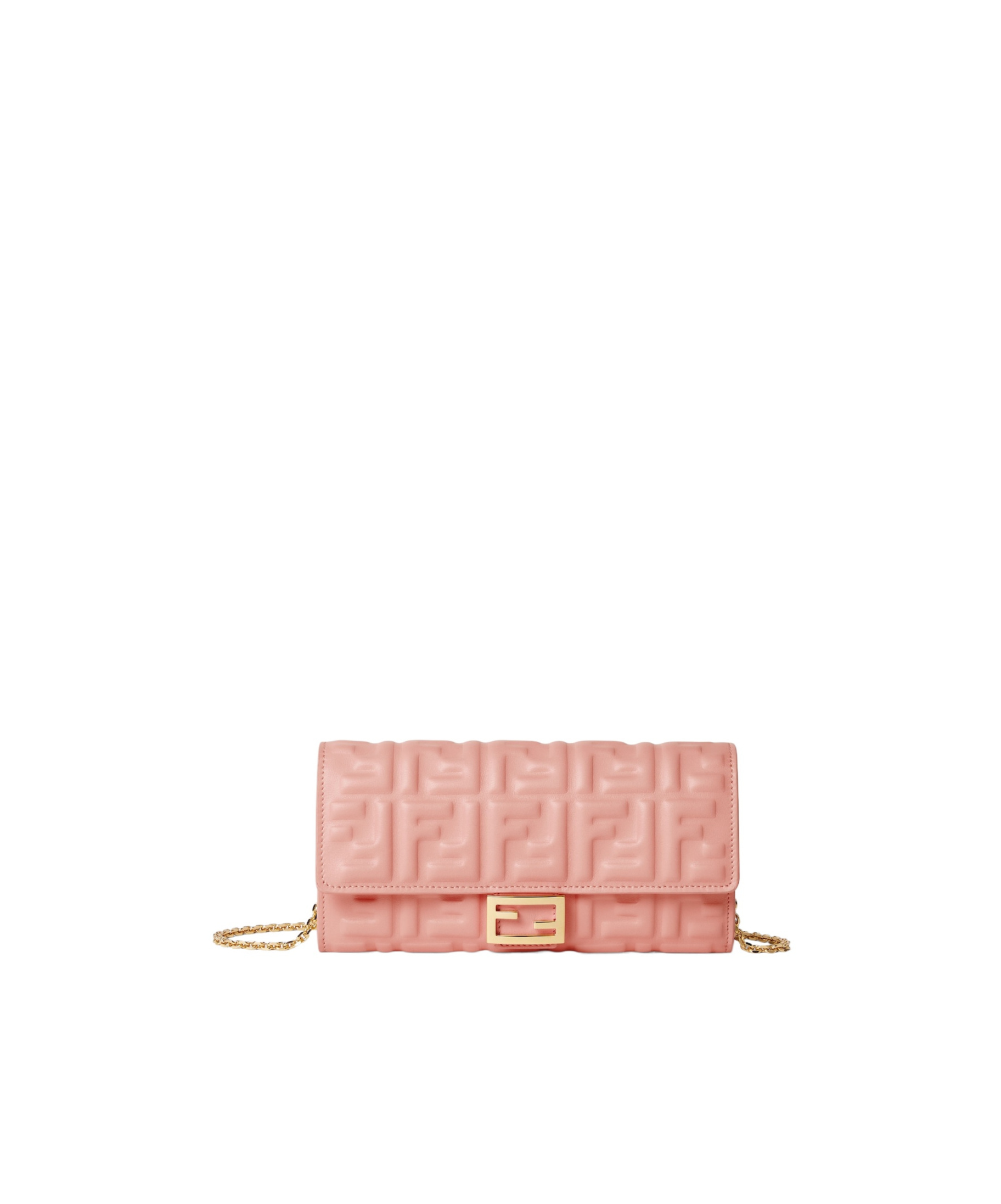 Fendi Pink Nappa Leather Wallet With Ff Motif