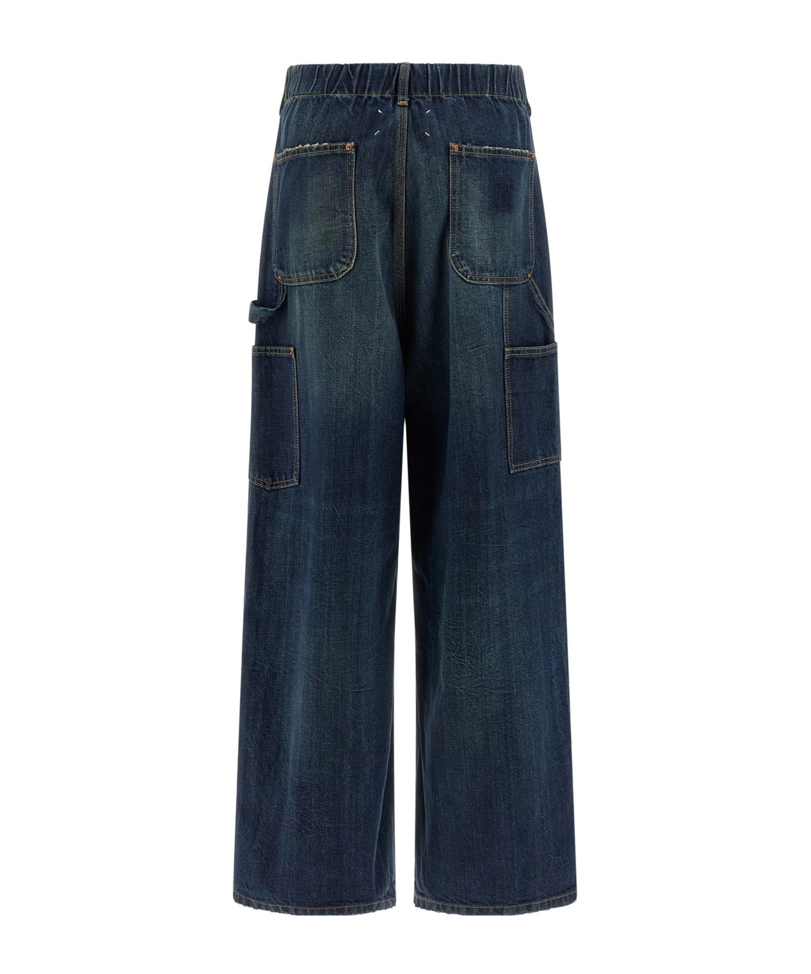 Maison Margiela Comfortable Wide Leg Work Jeans In Blue
