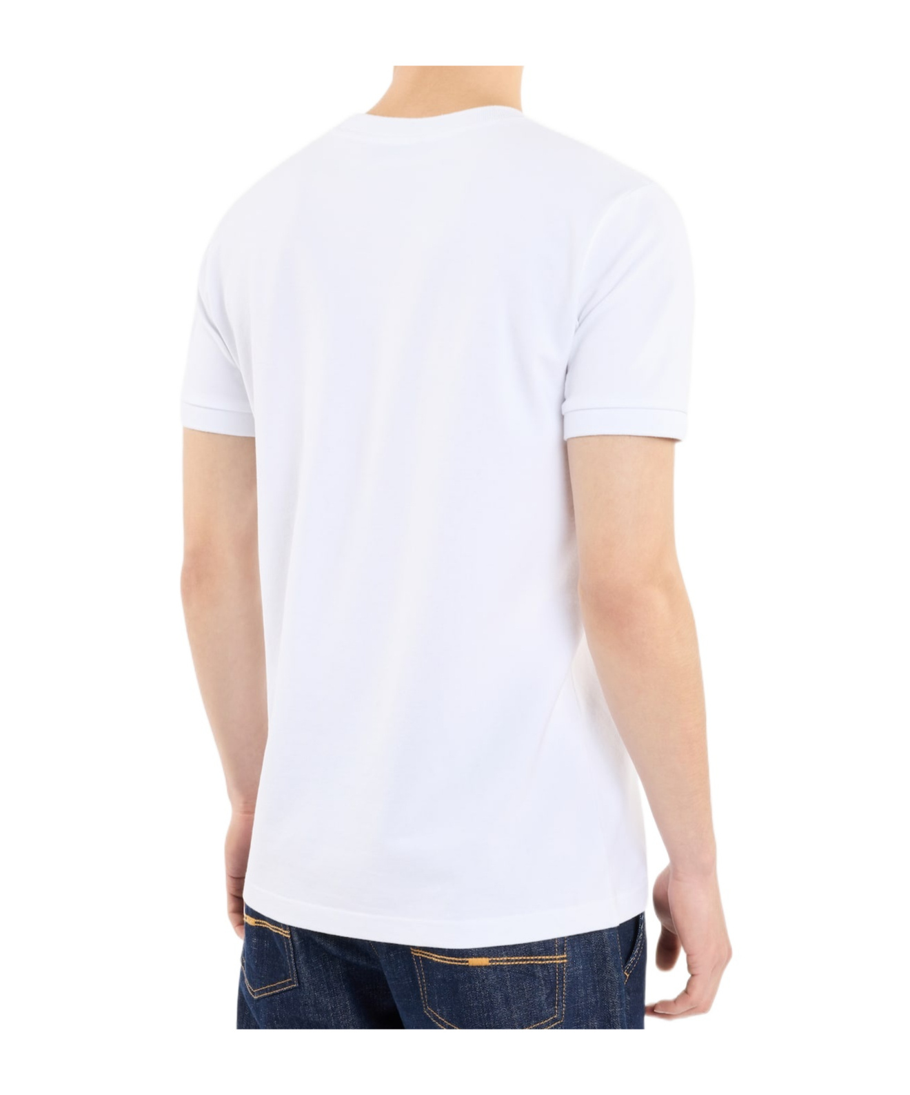 Fay T-shirt In Stretch Piquet In White