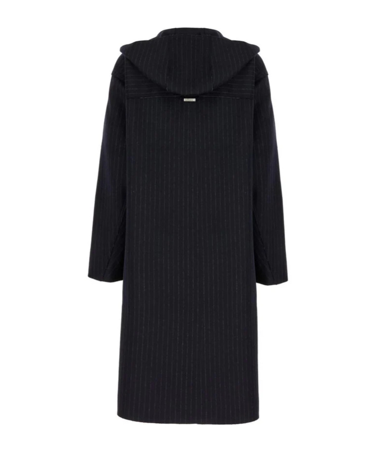 Iceberg Hooded Pouch Coat In Blue