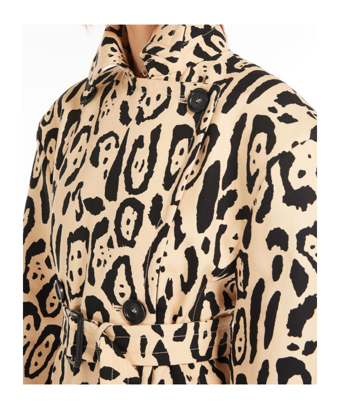 SPORTMAX SPORTMAX GREMBO ALL-OVER PATTERNED TRENCH COAT