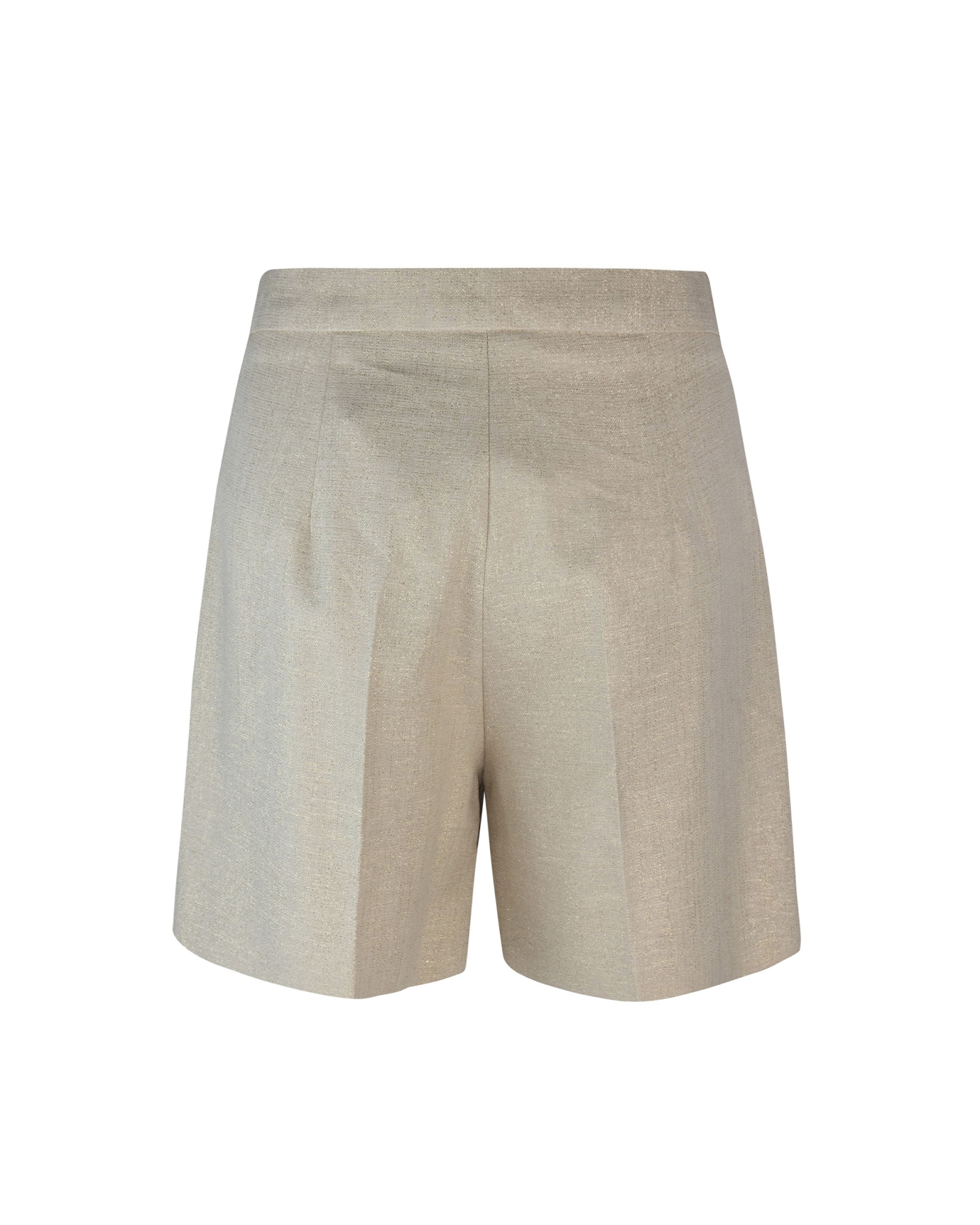 Max Mara Favilla Shorts In Gold Twill In Brown