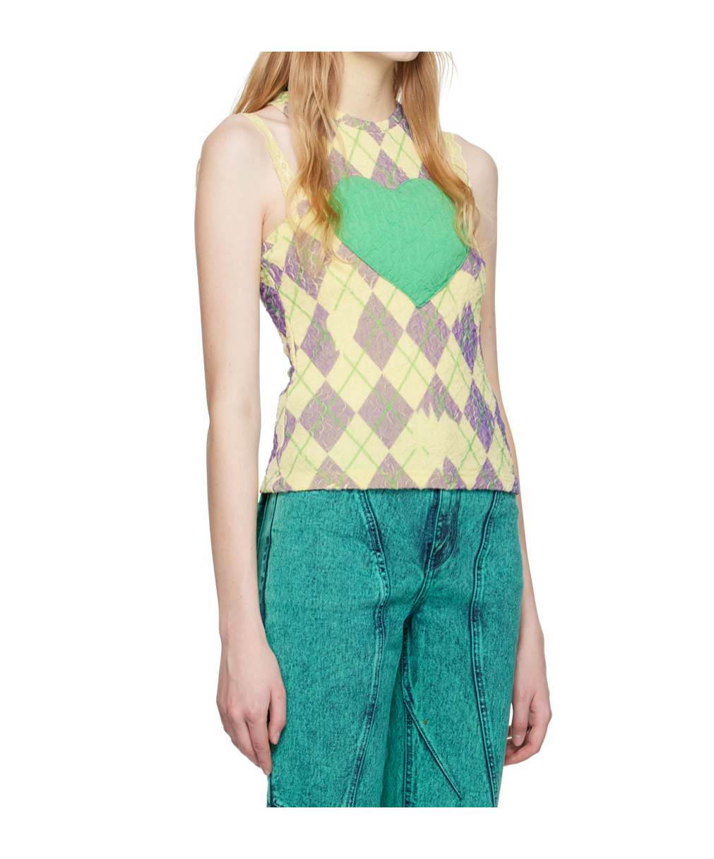 Andersson Bell Ssense Exclusive Yellow Puffy Heart Saver Tank Top In Lemon Yellow