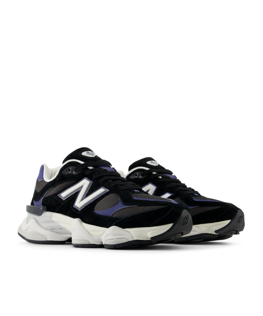 New Balance Multicolor Mesh And Suede 9060 Sneakers In Black