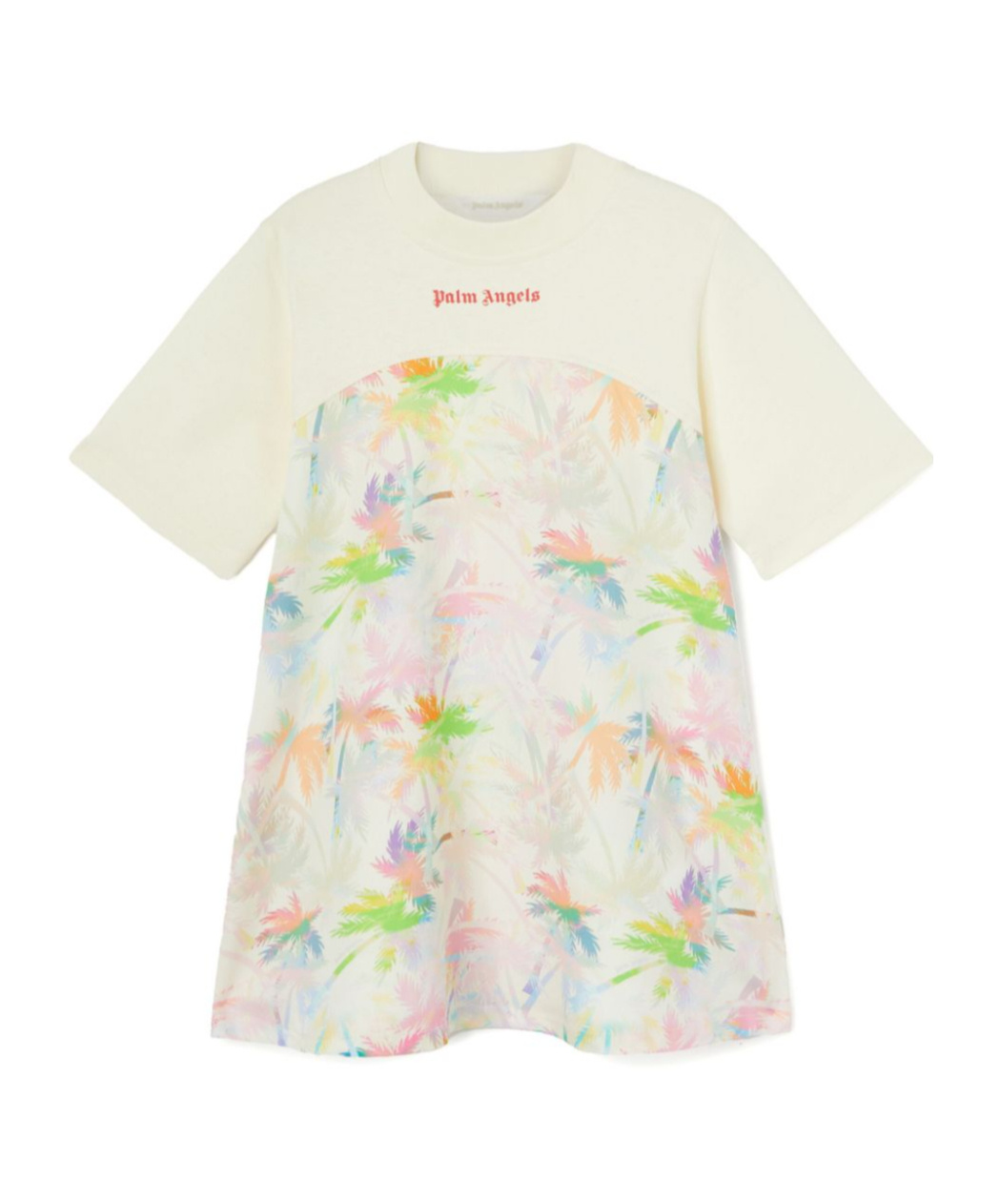 Palm Angels Print Dress In White