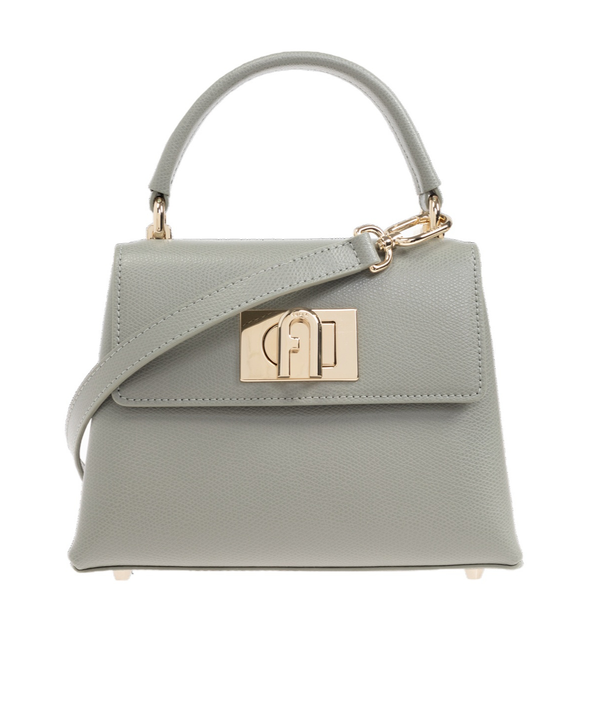 Furla 1927 Twist-lock Mini Tote Bag In Gray