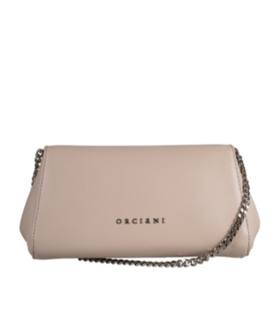 Orciani Flip Shoulder Bag In Nude