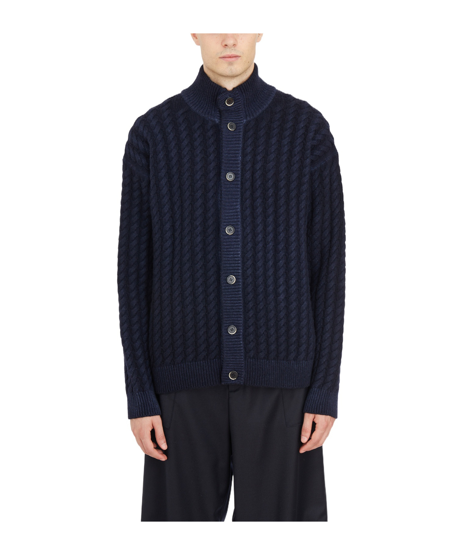 BARENA VENEZIA HIGH-NECKED KNITTED CARDIGAN