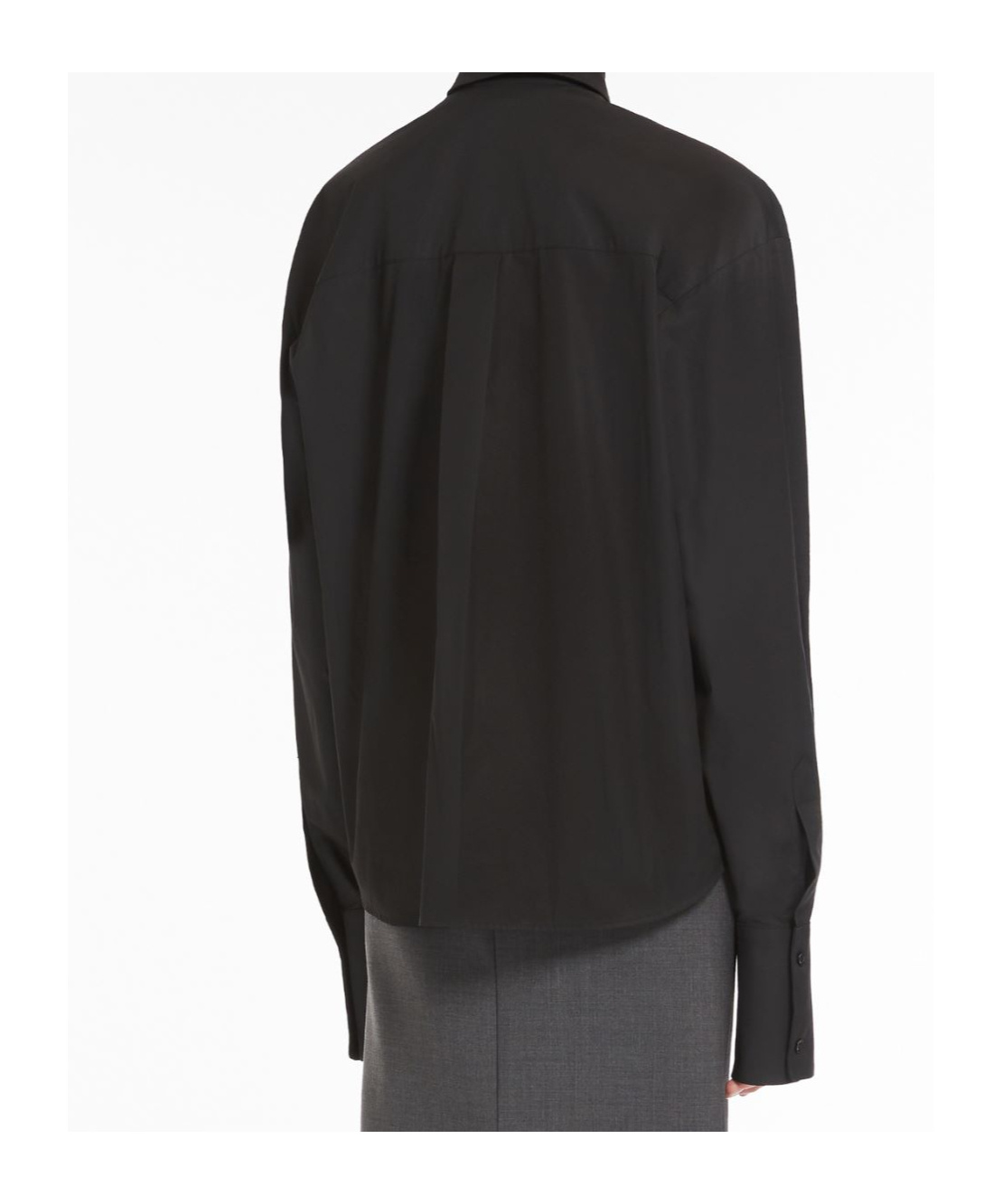 Sportmax Woman Shirt Black Size 8 Cotton In Black