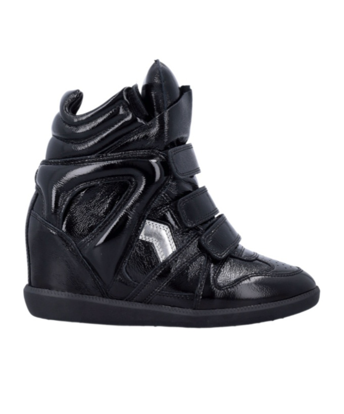 Isabel Marant High Velcro Casual Shoes In Black