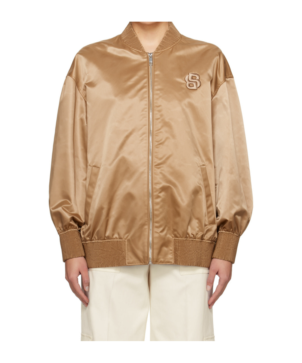 Hugo Boss Tan Zip Bomber Jacket