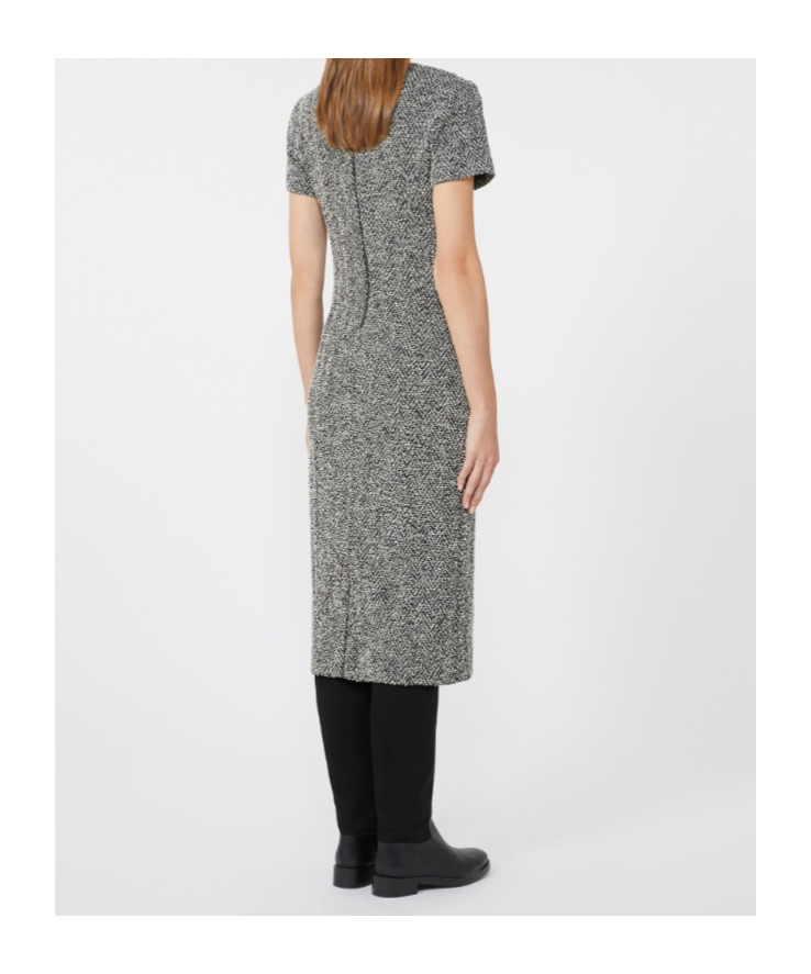 Max Mara Giugno Cotton And Wool-blend Midi Dress In Gray