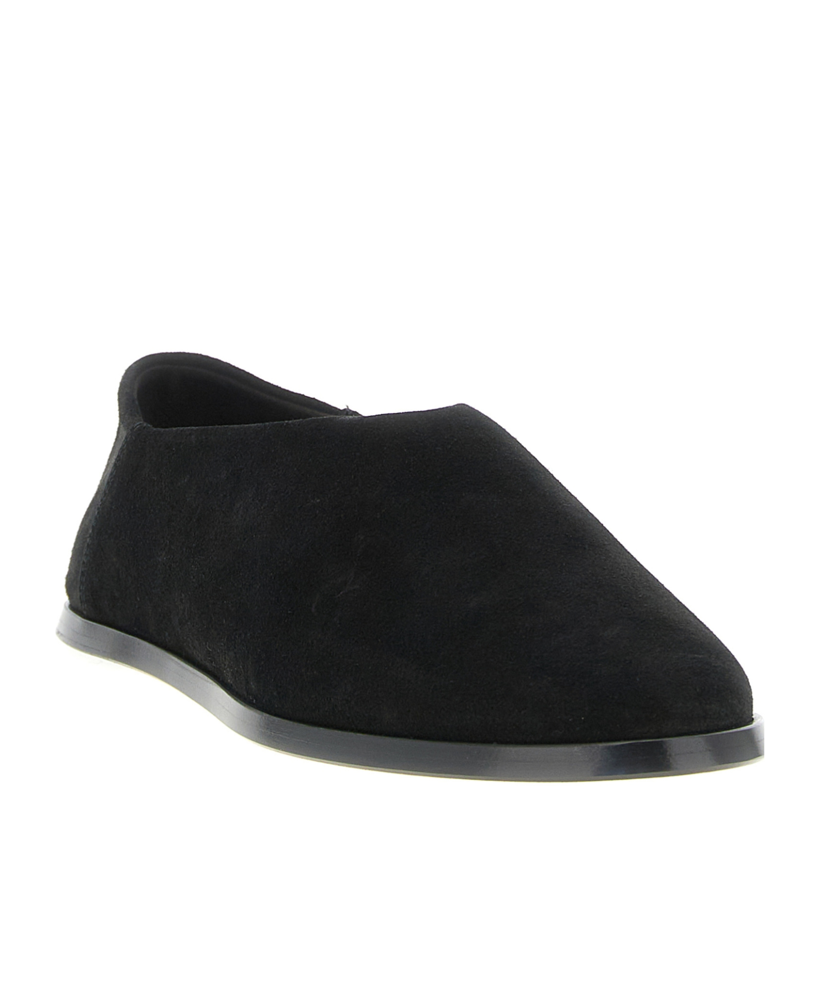 Fear Of God Suede Slip On Flat Sole Loafers In Black