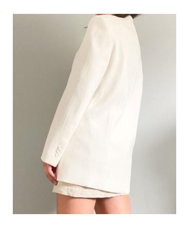 We11 Done Long-sleeved Suit Coat In White