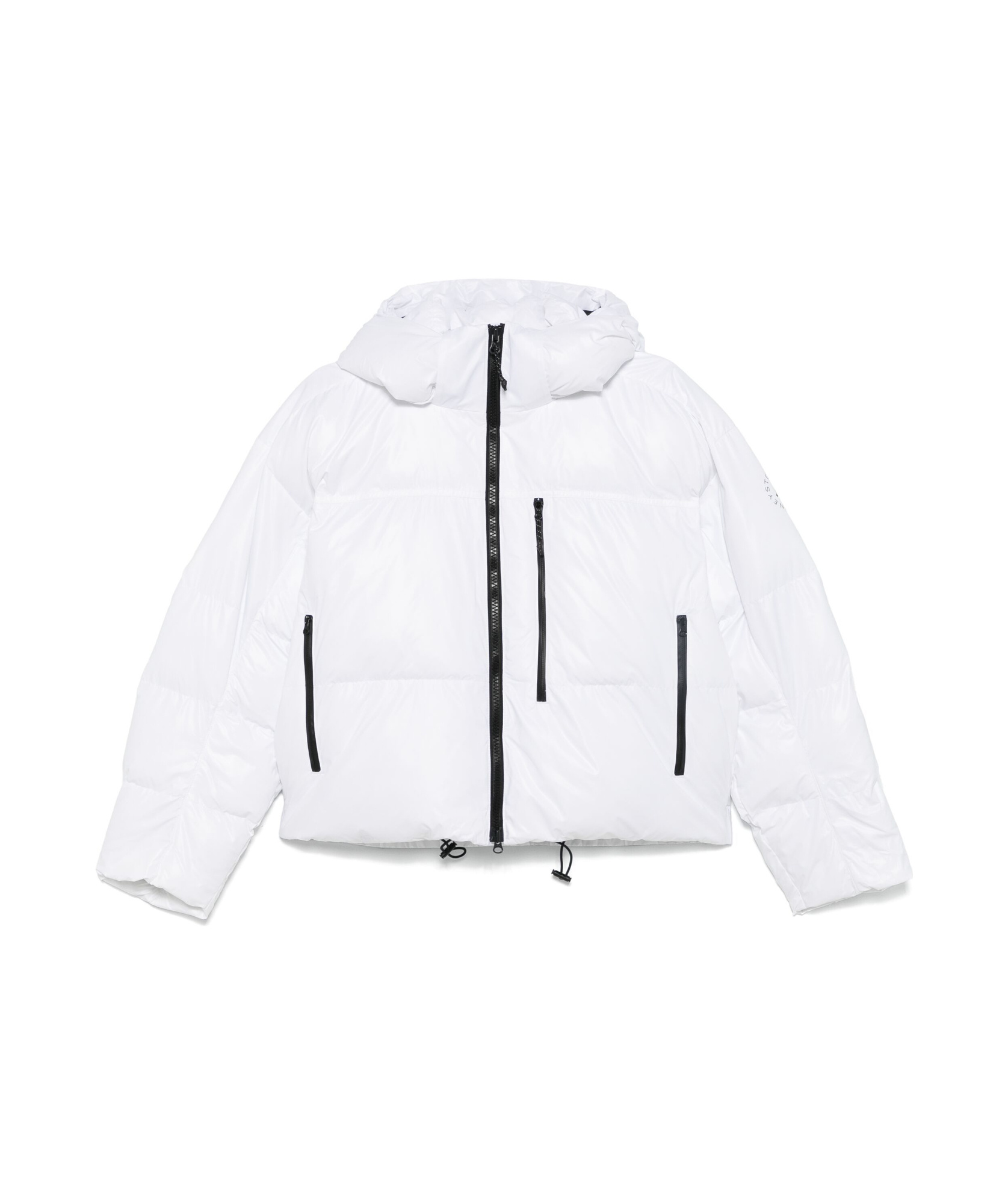 Adidas By Stella Mccartney Hooded Puffer Jacket In White