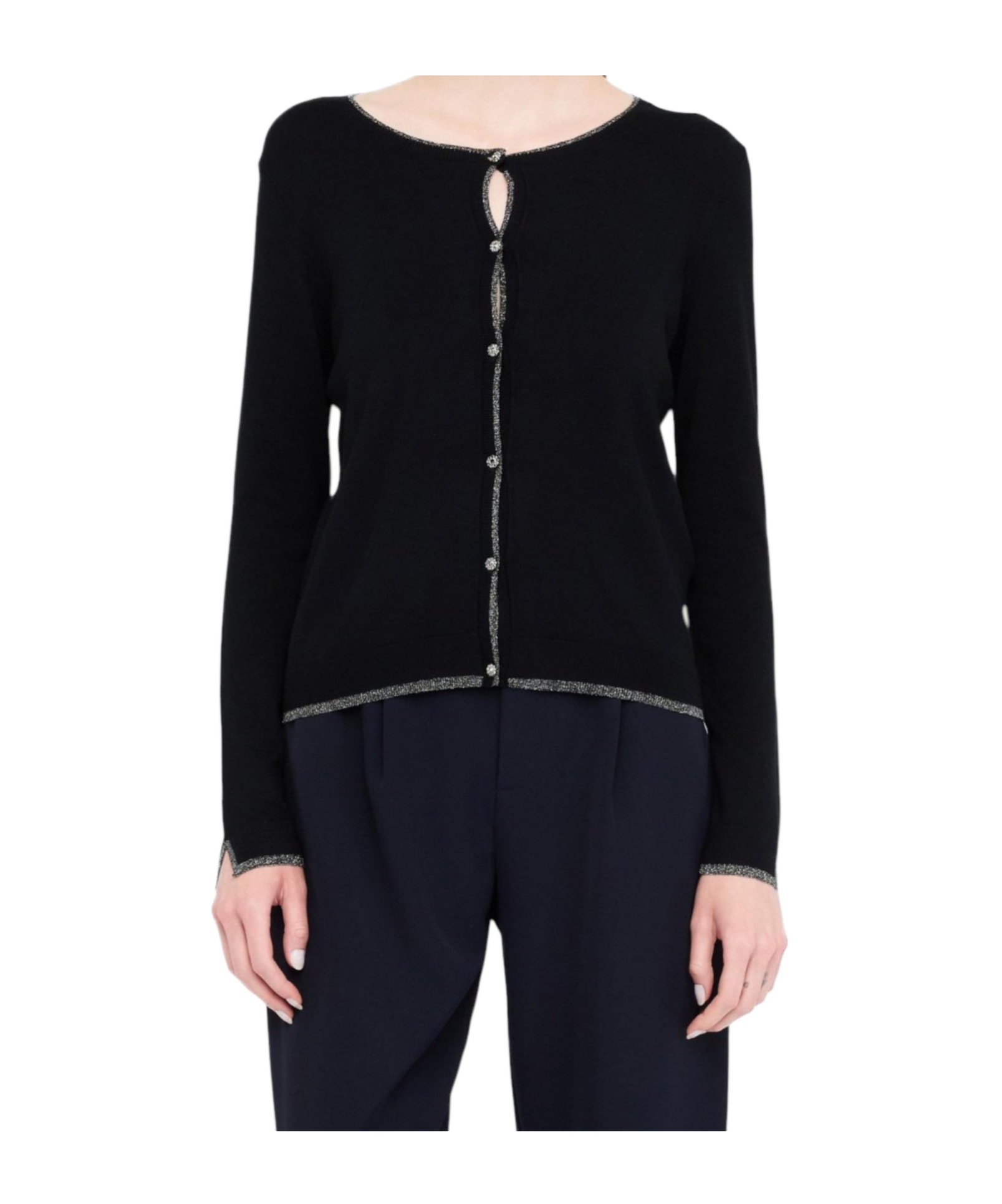 Liu •jo Crew Neck Sweater In Black