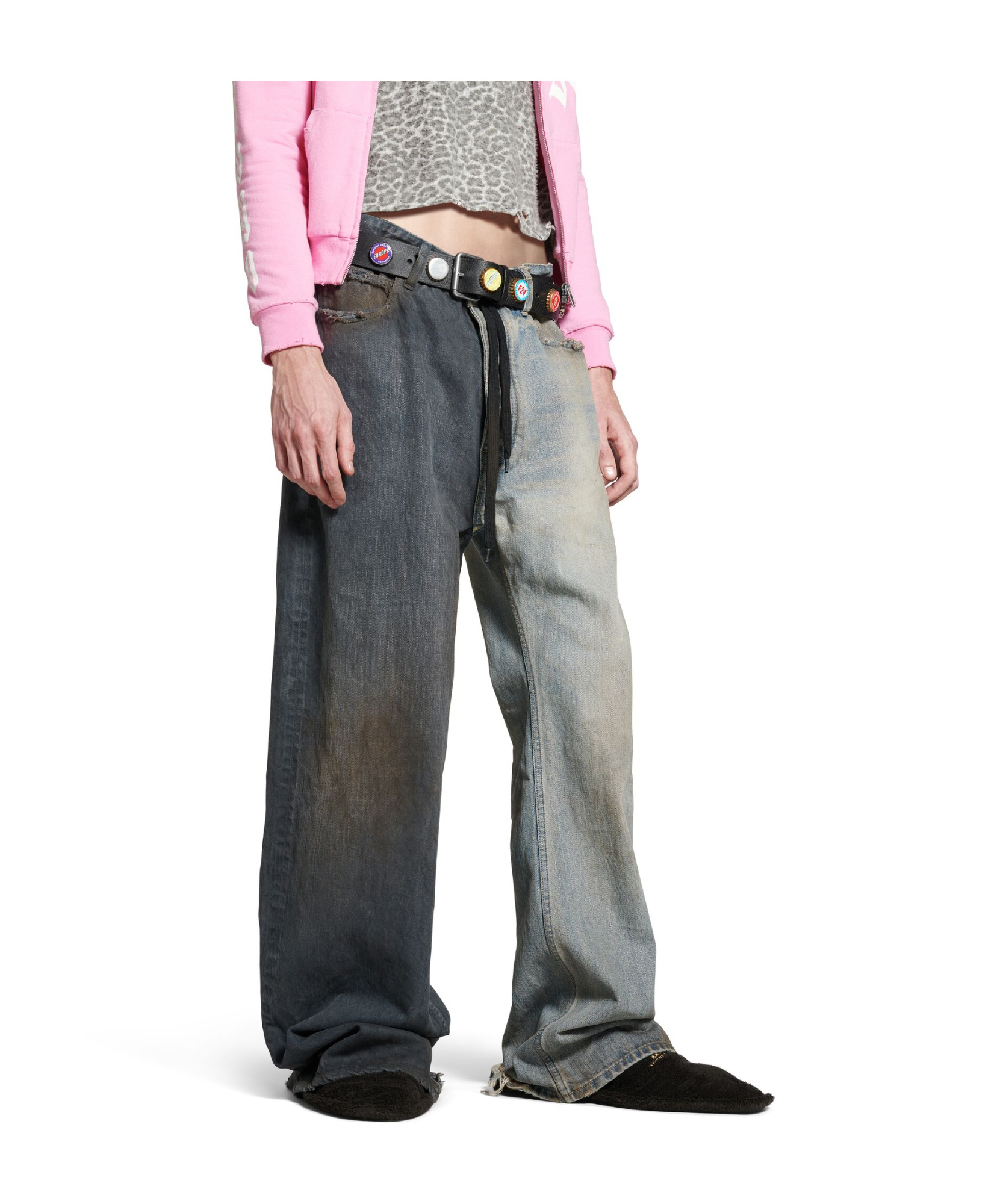 BALENCIAGA BALENCIAGA FIFTY-FIFTY MID-WAIST JEANS