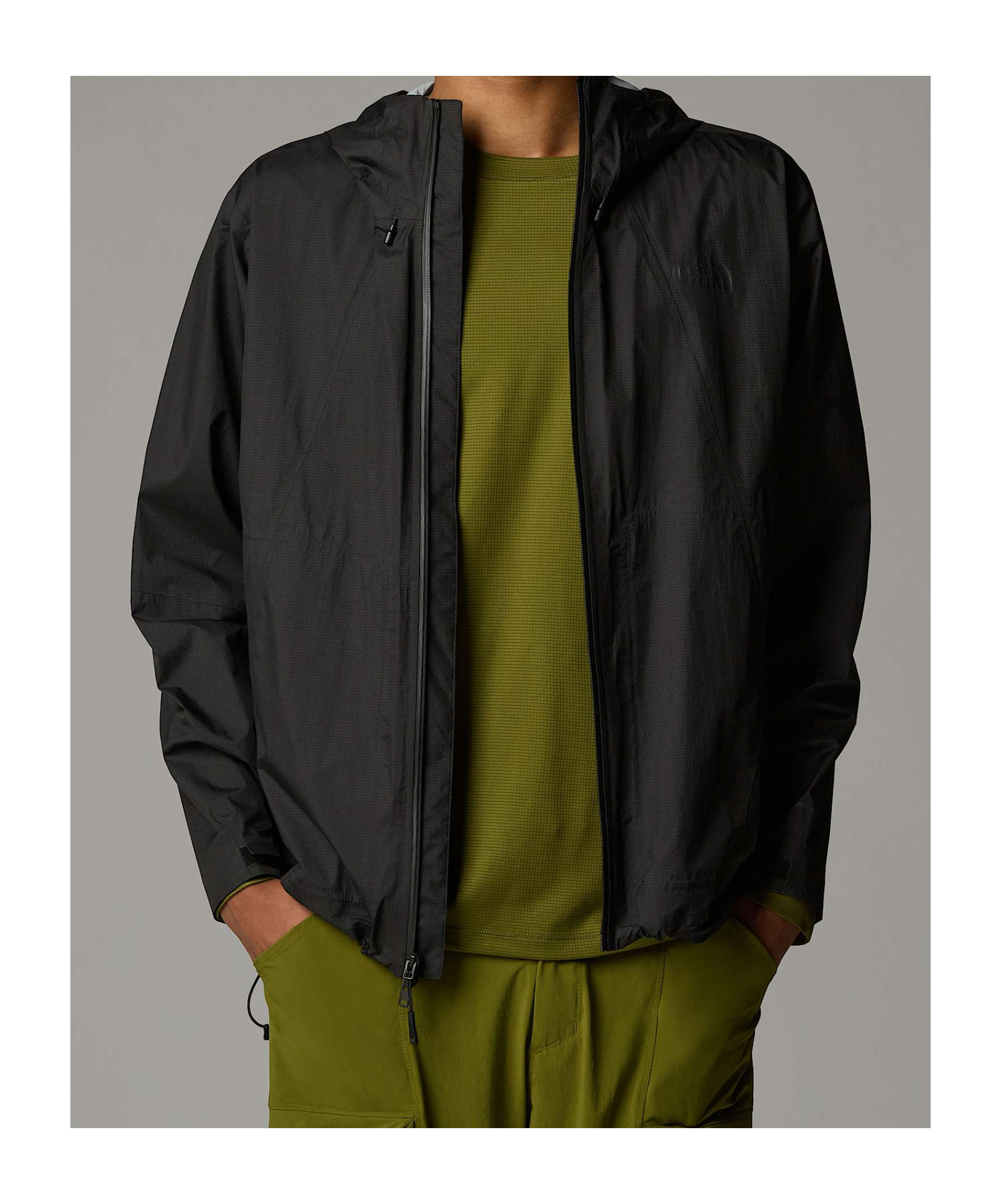 The North Face Packable Rain Jacket In Black