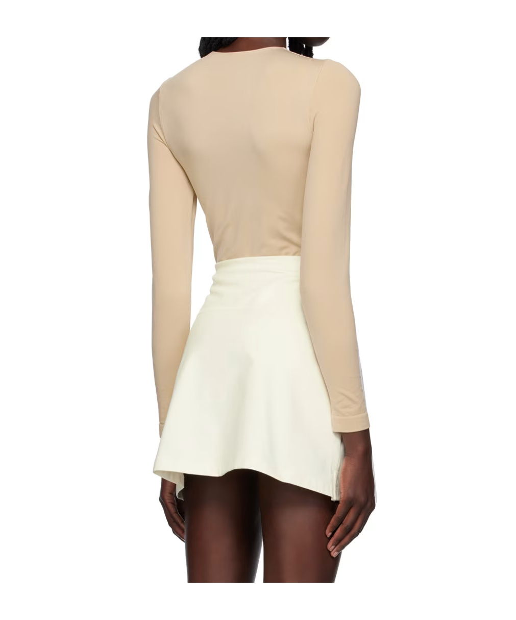 Wolford Aurora Long-sleeved Jumpsuit In Nude