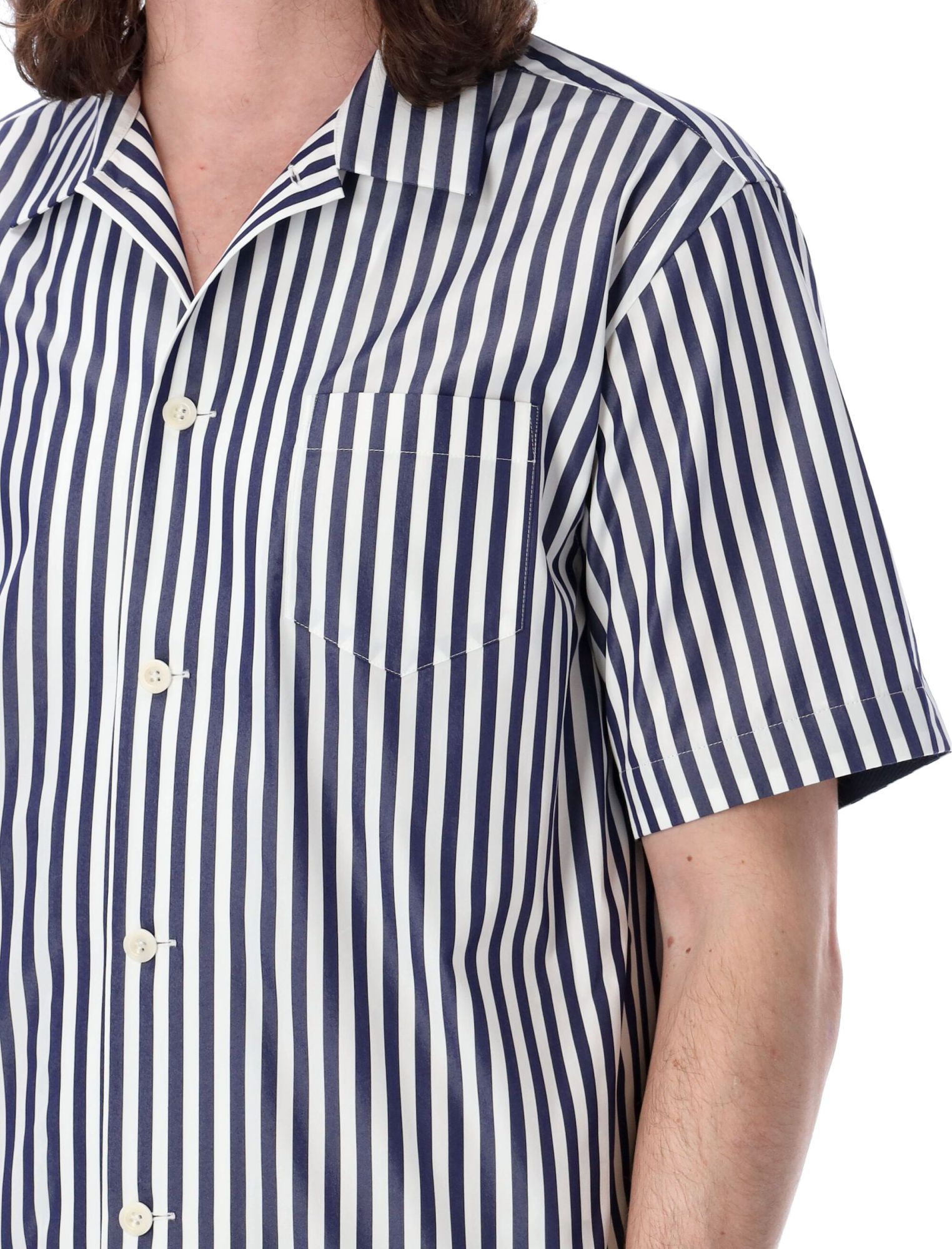 Shop Sacai Striped Shirt In Multicolor