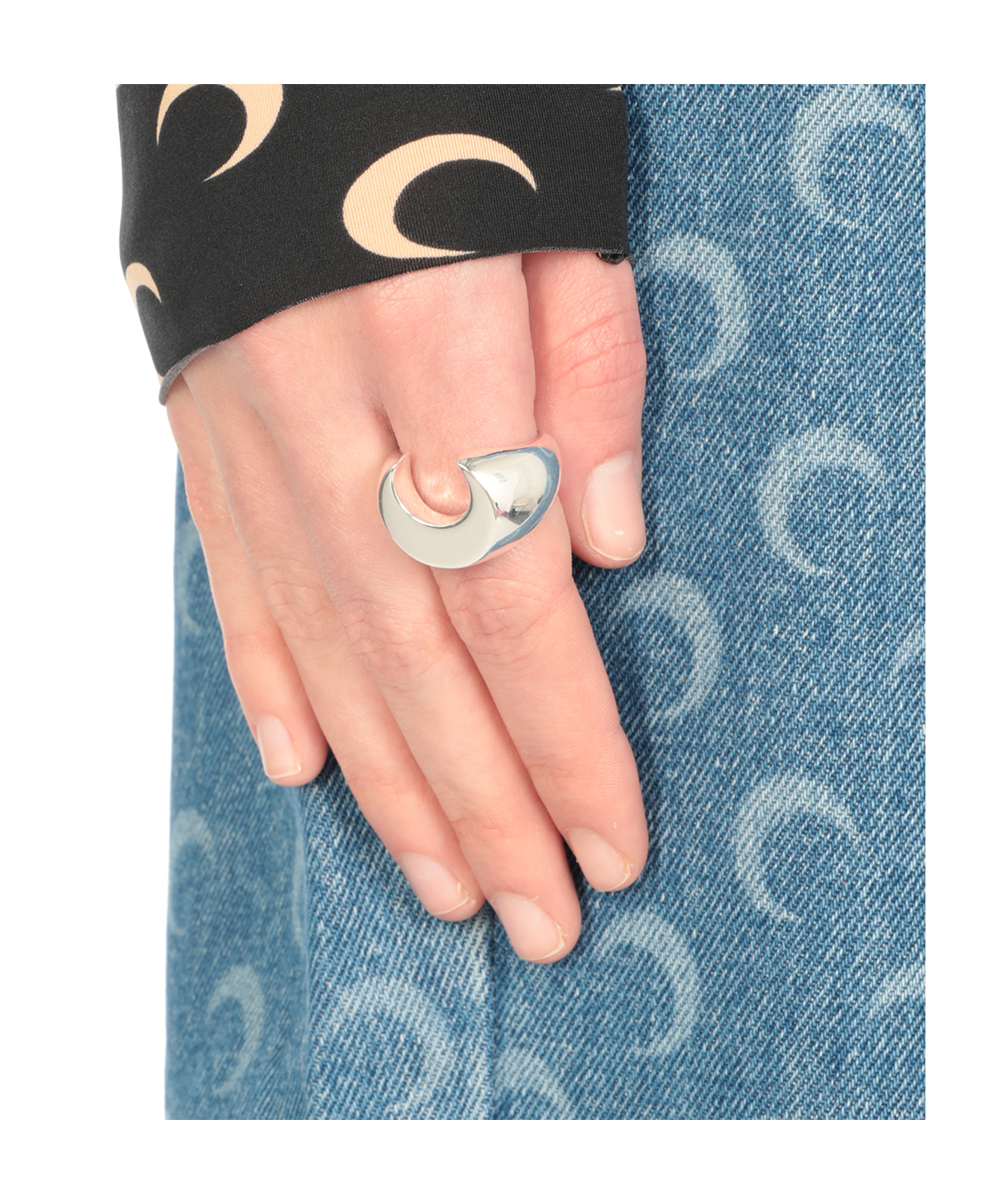 Marine Serre Logo Ring In White